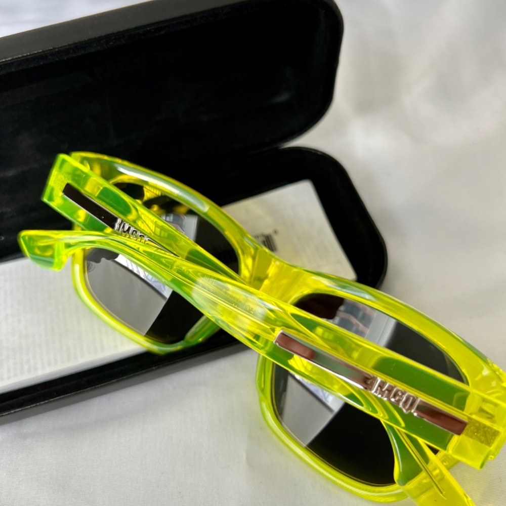 MCQ by Alexander McQueen Neon green frame sunglasses